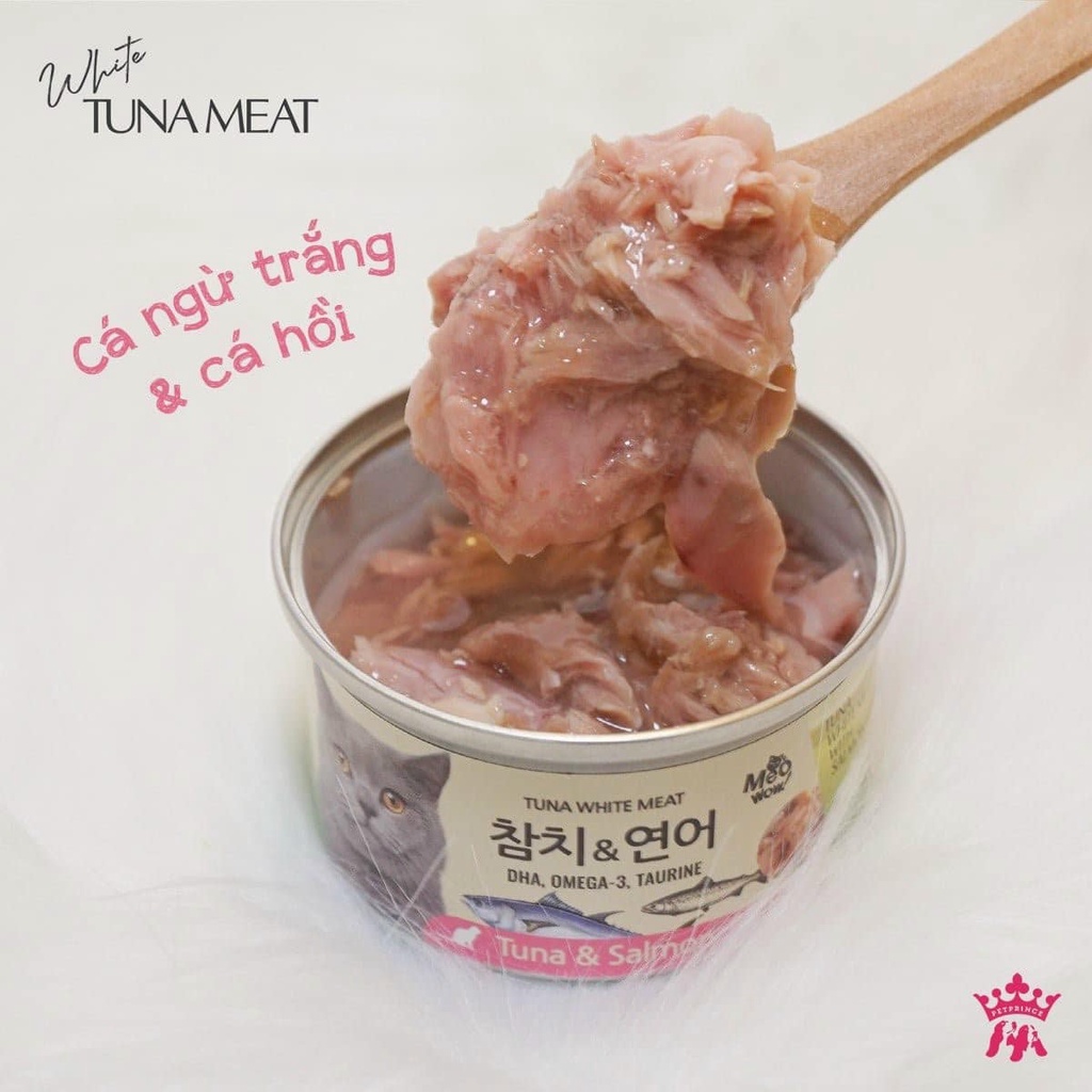 Pate cho mèo MEOWOW TUNA WHITE - SOUP CÁ NGỪ TRẮNG ĐÓNG HỘP CHO MÈO