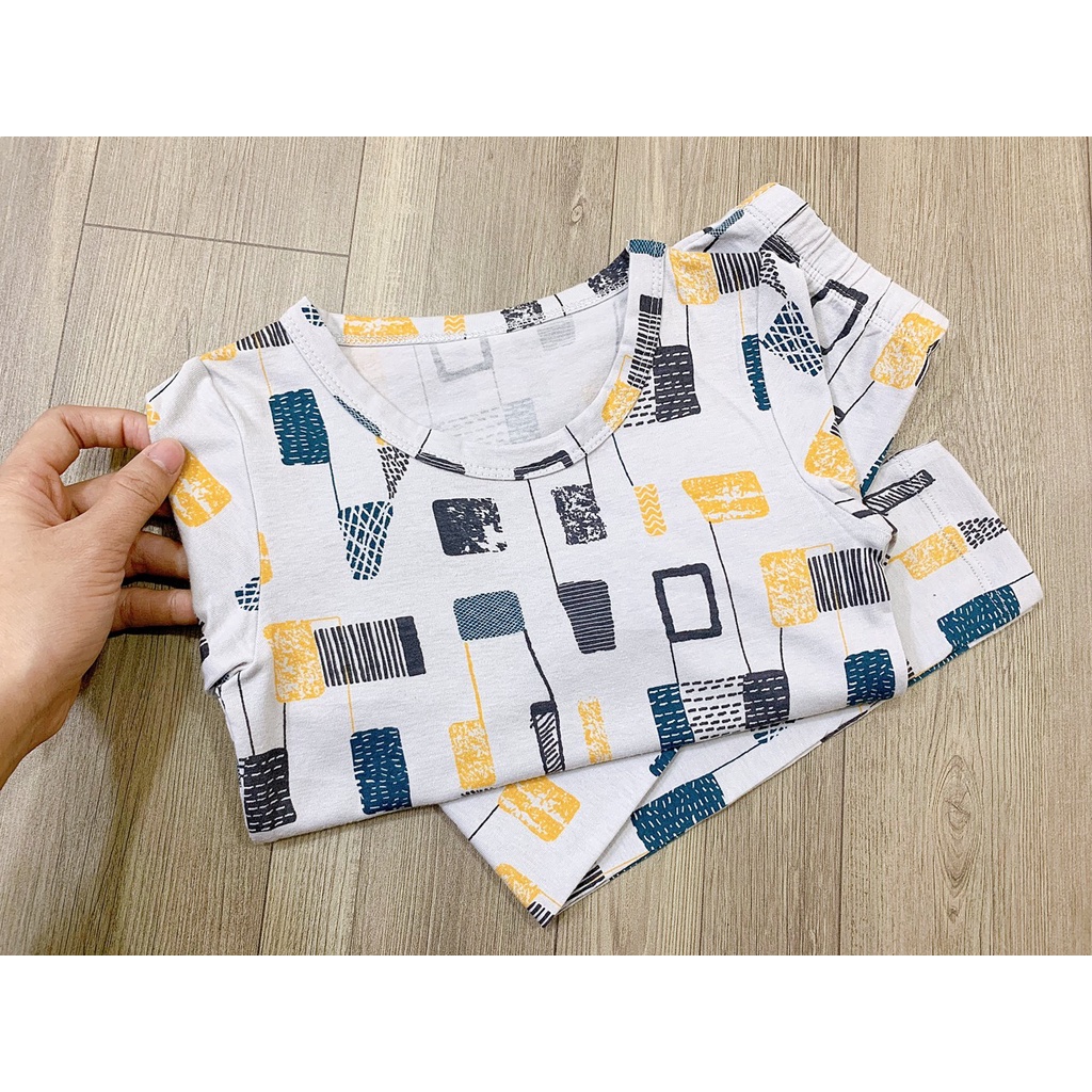 Bộ dài tay mỏng Minou ghi hình học Nga Fish G6HH5