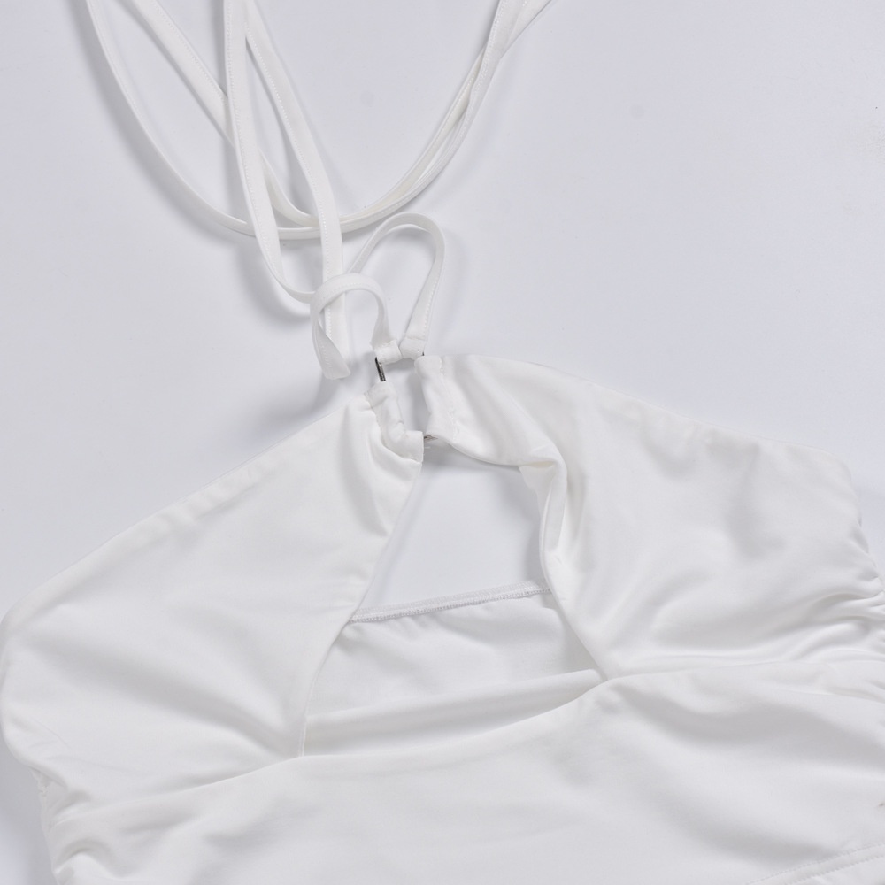 Bộ Áo Tank Top Rỗng + Chân Váy Rút Dây Eo Thời Trang Dành Cho Nữ