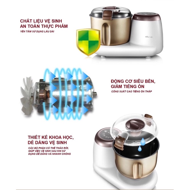 Máy Nhào Bột Ủ bột Trộn bột BEAR 3,5L-5L-7L   bản 2018 và 2019. Nhào bột bánh mỳ, bánh bao