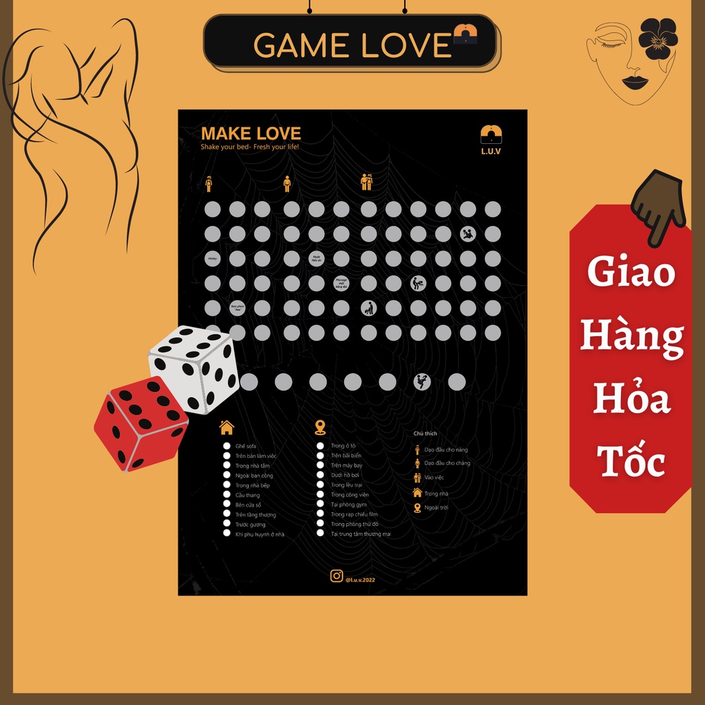 [Che Tên] Bad Bed Game Drinking game 18 nâng tầm cảm xúc cuộc yêu hót nhất dành cho các cặp đôi yêu nhau