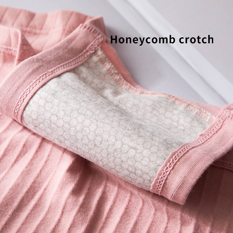 Quần lót lưng cao đáy quần kiểu tổ ong gợi cảm làm từ cotton mềm mại cho nữ