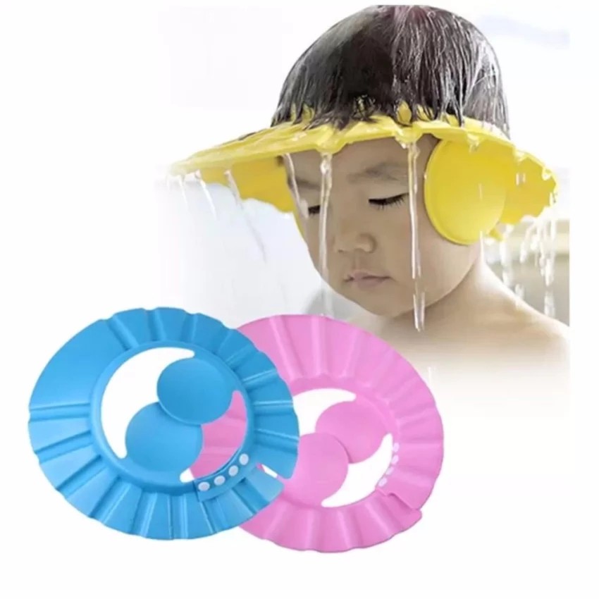 Mũ gội đầu chắn nước cho bé có bít che tai