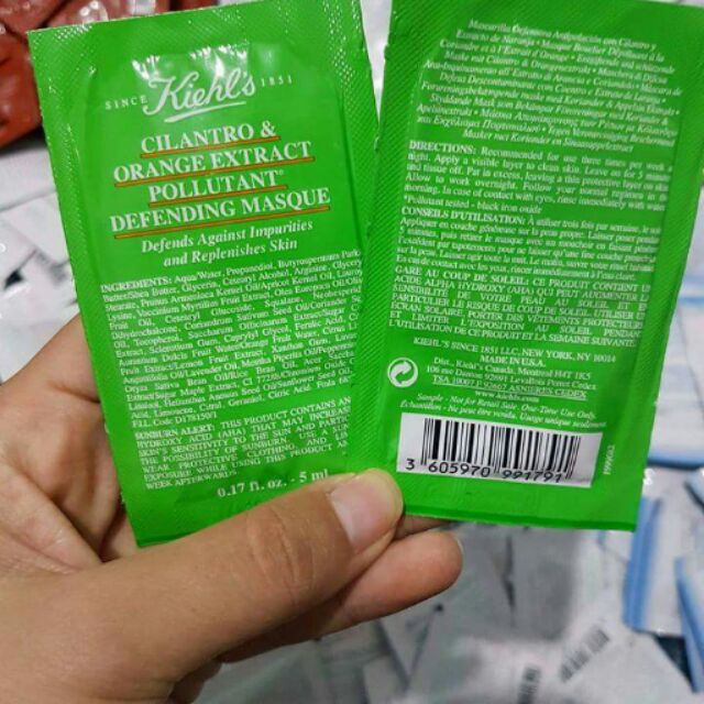 Sample mask ngò kiehl's