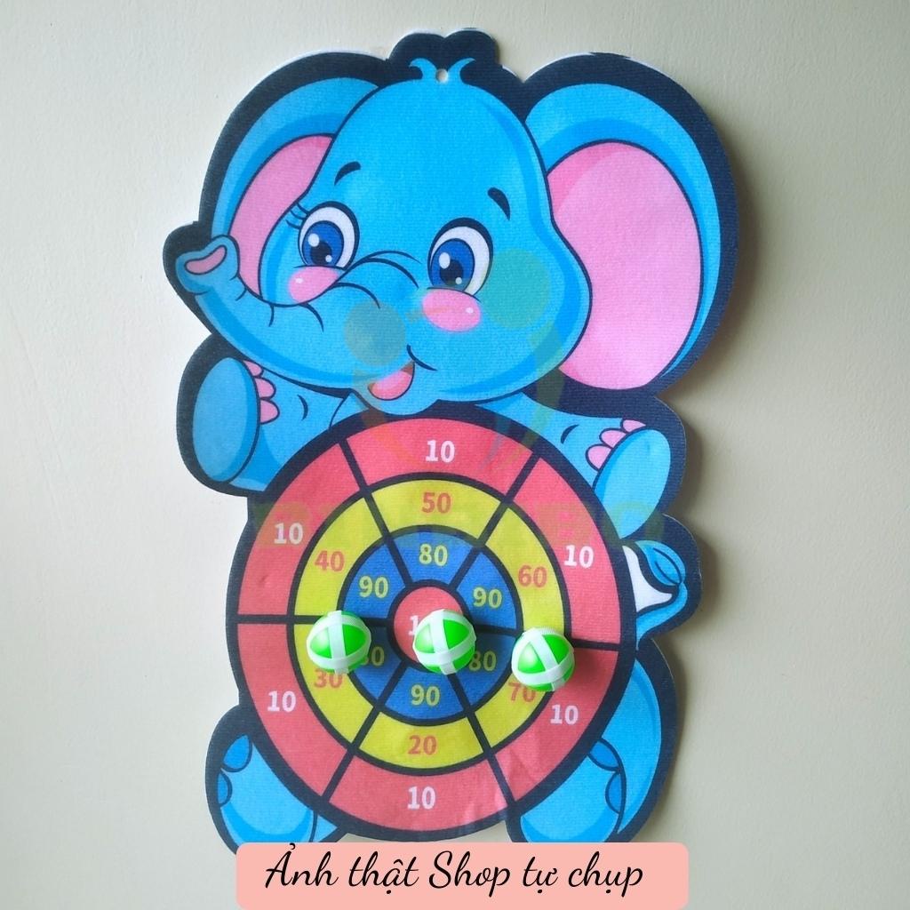 Ném bóng dính con vật ngộ nghĩnh bảng phi tiêu an toàn cho bé vui chơi