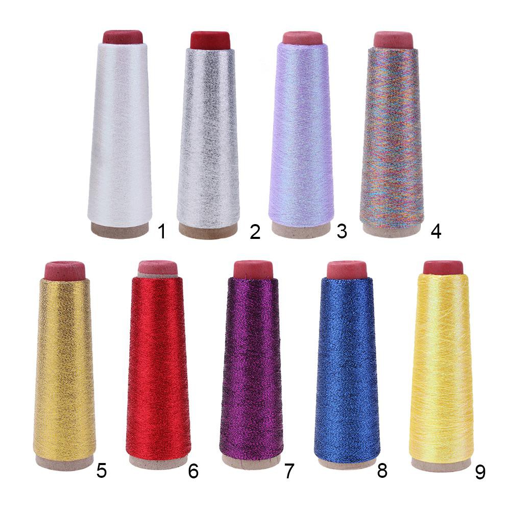 Cuộn chỉ lụa polyester đính kim tuyến bắt mắt