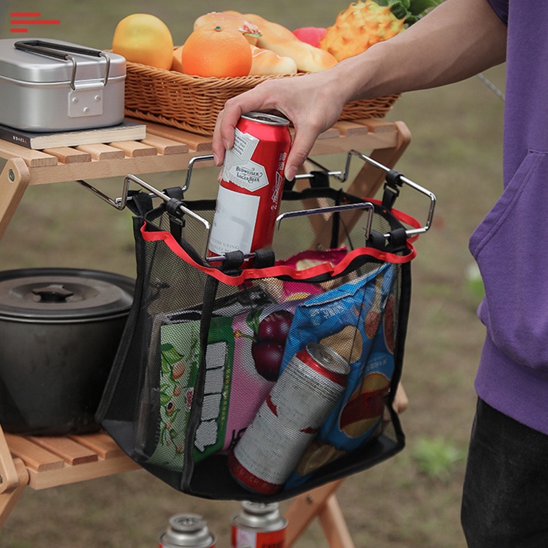 [Hàng Sẵn] Túi Lưới Đựng Đồ Cắm Trại Gấp Gọn Tiện Dụng Cho dã ngoại Ngoài Trời【Southdakota051】