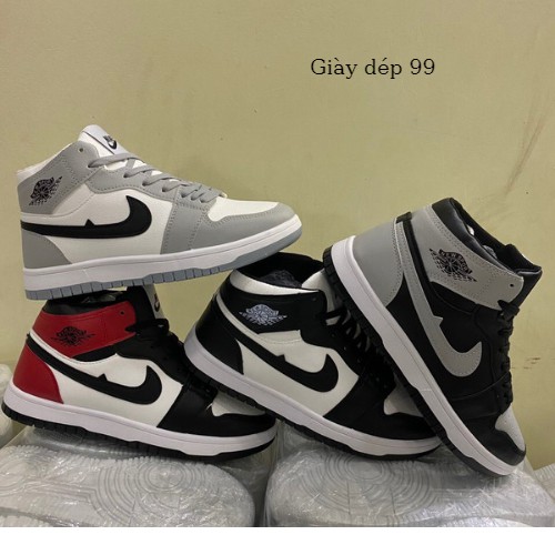 Giày Jordan cổ cao , giày nam jd màu đen trắng, đỏ, xám hàng chuẩn đẹp y hình năm 2021 | BigBuy360 - bigbuy360.vn