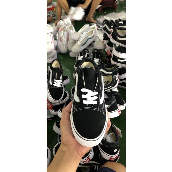 Giày thể thao Vans Vault vans đen nam nữ , giày buộc dây đen da lộn, giày học sinh by sannguyen
