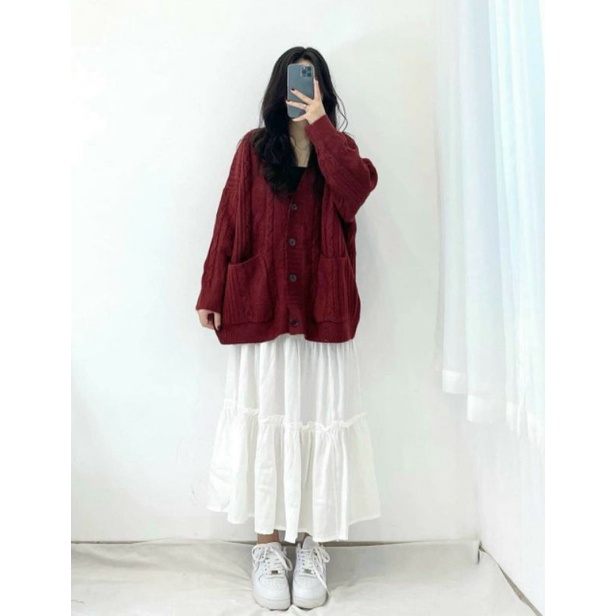 Áo khoác len cardigan nữ . Hàng Quảng châu - len dày dặn