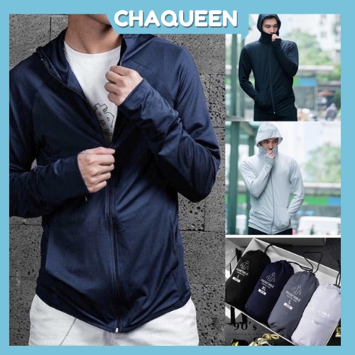 Áo Chống Nắng Nam Cao Cấp LOẠI 1 Chống Tia UV, Chất Poly Kim Cương Siêu Thoáng Mát Kèm Túi Tiện Lợi - Chaqueen