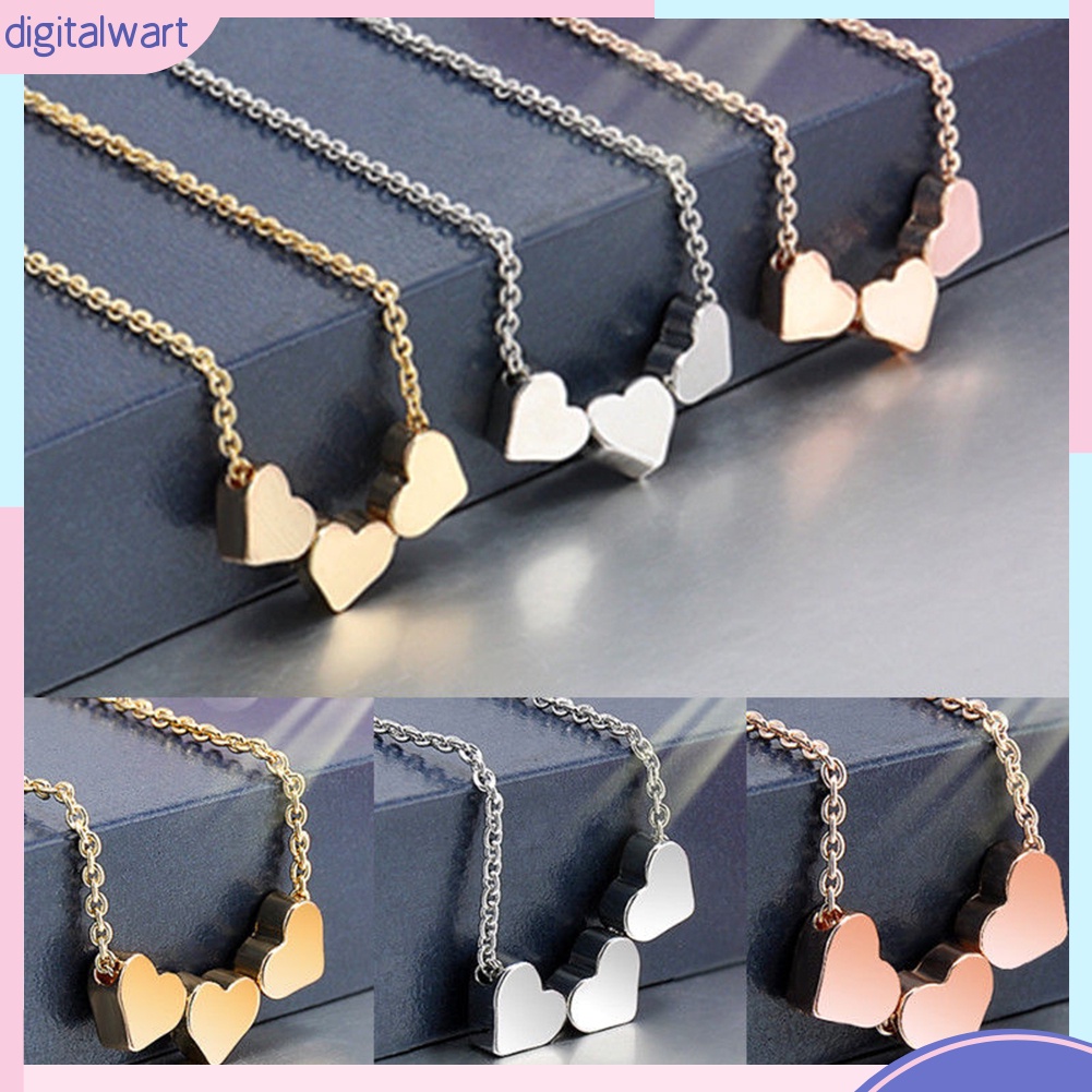 Dây chuyền mặt 3 trái tim độc đáo cá tính dễ thương dành cho nữ