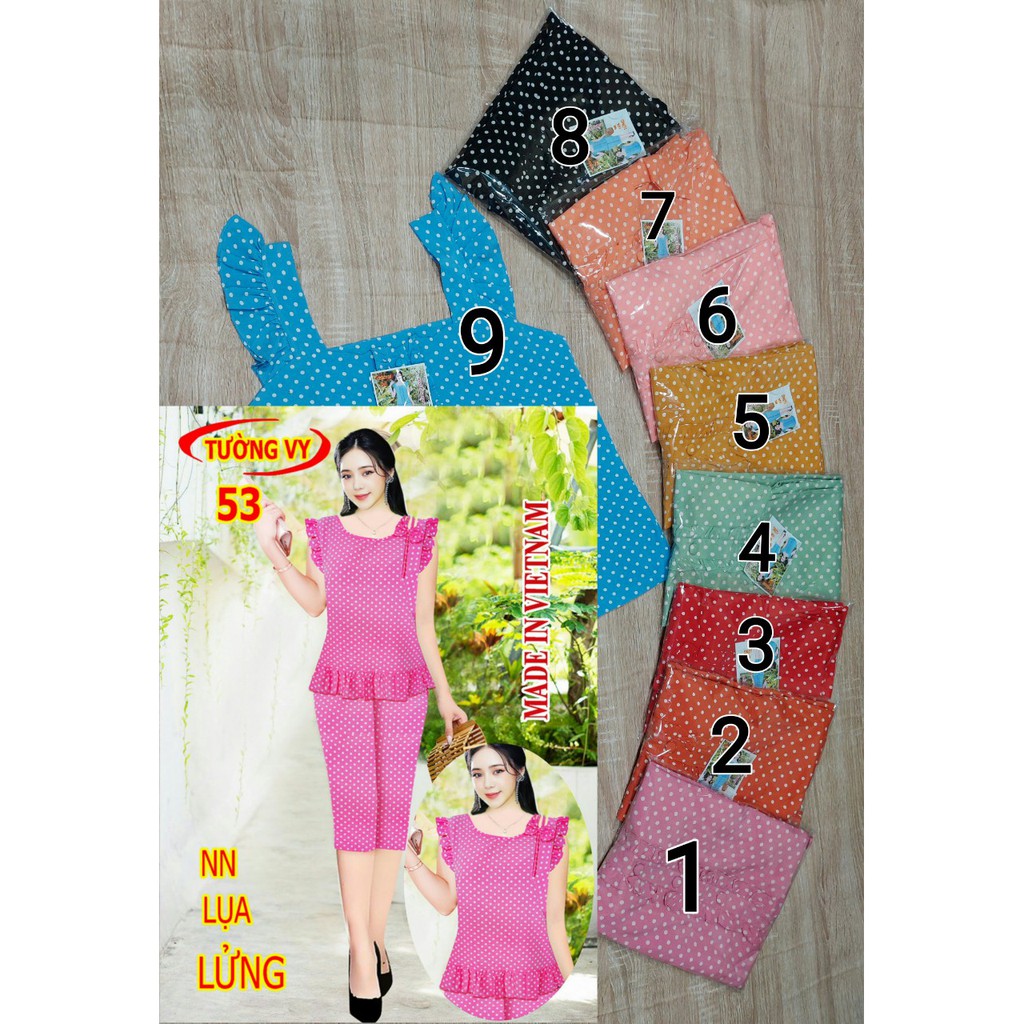 Đồ Bộ Lụa Mango Lửng Nữ Tay Cánh Tiên, Đồ Bộ Mặt Nhà, Mặt Ngủ, Chất Vãi Mango Cao Cấp Hàng Xuất Khẩu