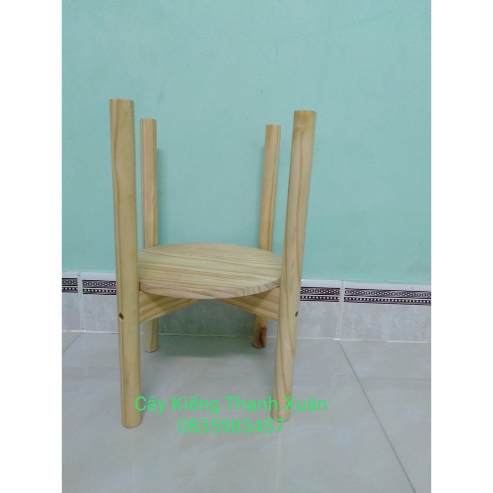 Kệ Giá Gỗ Để Chậu Hoa/Đôn Gỗ Để Chậu Hoa Cây Cảnh Để Bàn Trang Trí Kích Thước Cao 40cm x Rộng 31cm, lọt lòng chậu 26cm