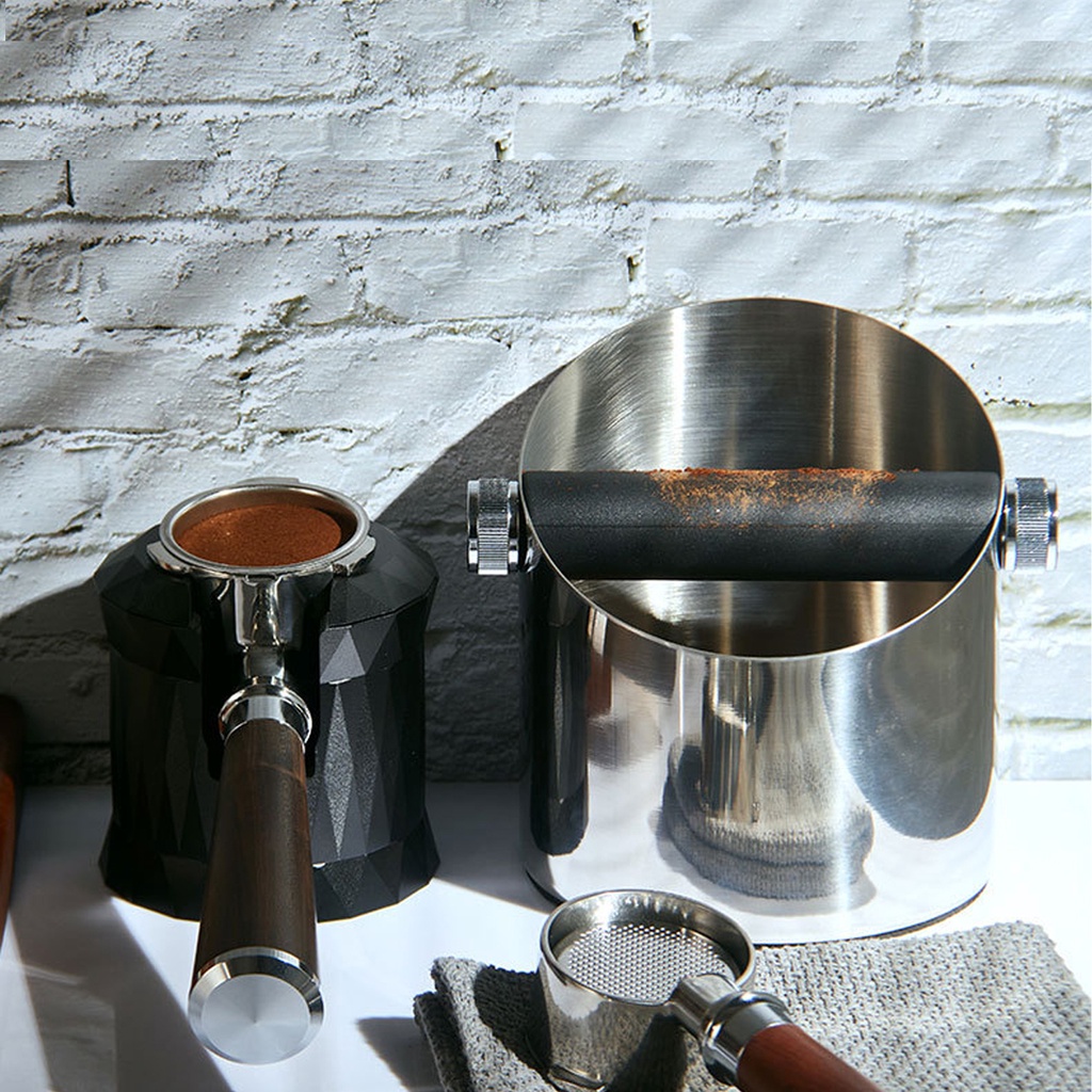 Hộp đập bã cà phê Espresso cao cấp thép không gỉ | Espresso Knock Box