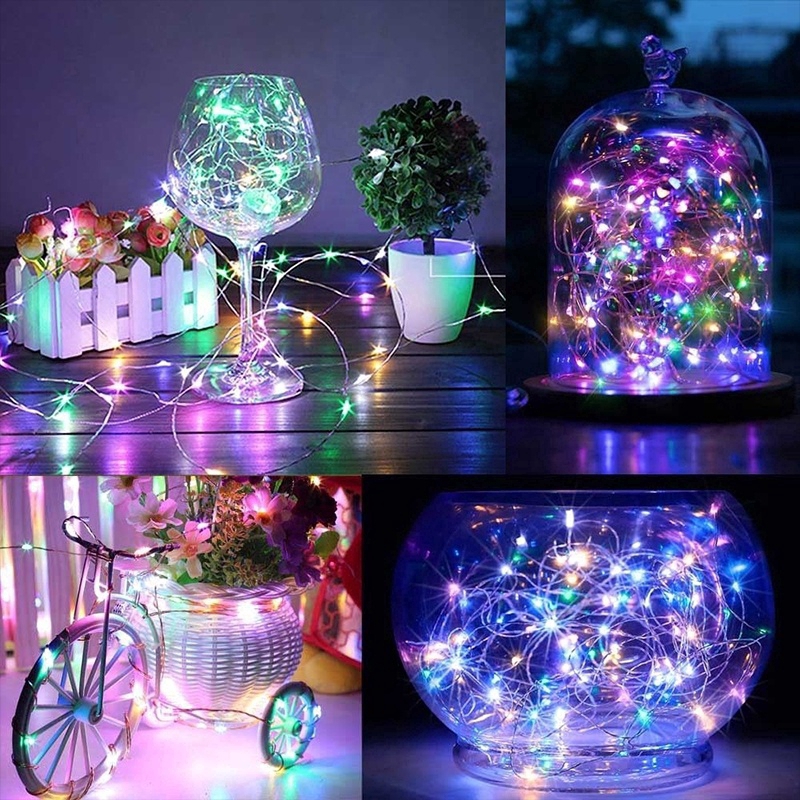 Dây Đèn Led 20 Bóng Chạy Bằng Pin Dùng Trang Trí Giáng Sinh