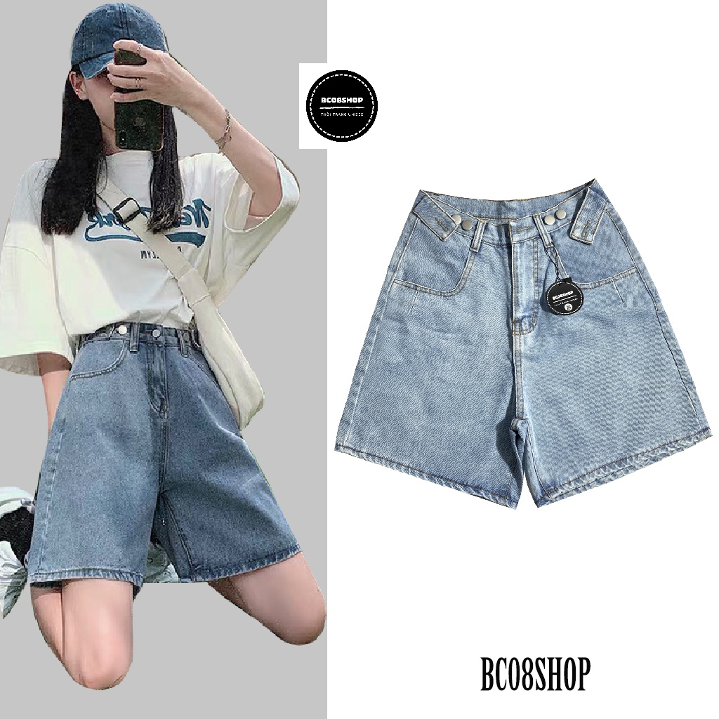 Quần SHORT JEAN NGỐ RỘNG Unisex phong cách ulzzang full size
