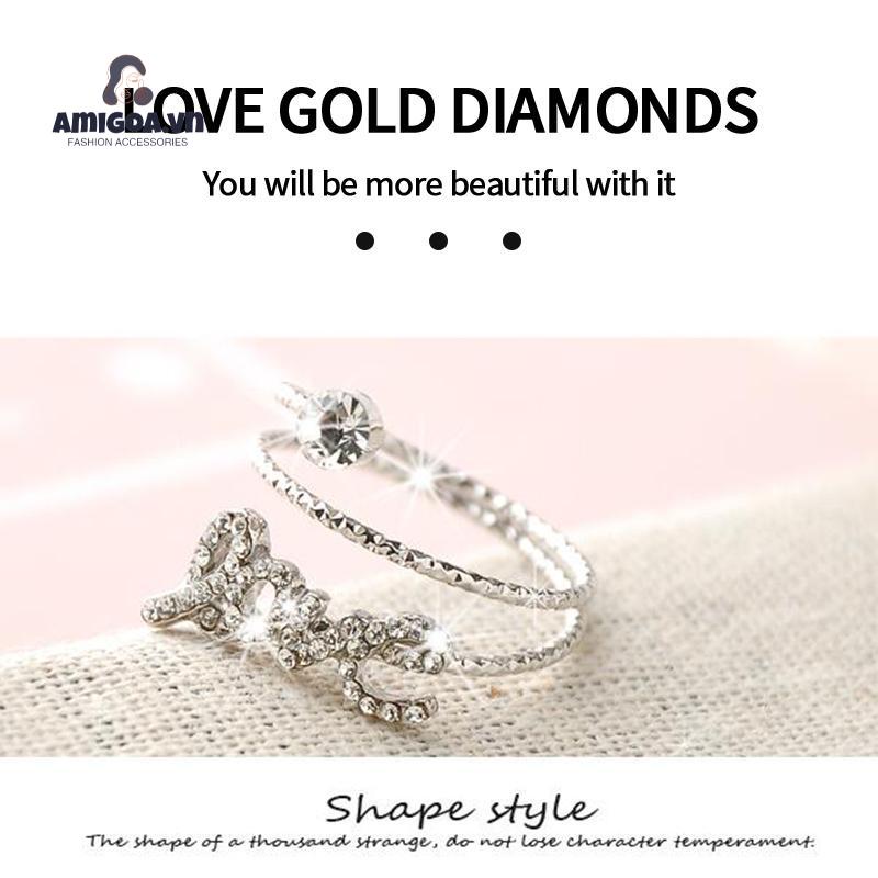 Bộ Nhẫn Mở Đính Ngọc Trai Đơn Giản Thời Trang