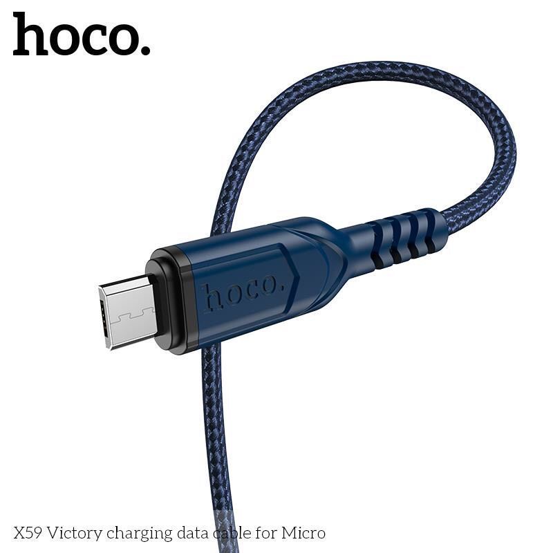 Cáp sạc nhanh type c Hoco X59 Micro/TypeC, Dây sạc nhanh IP12 bọc dù chống gãy cho samsung, oppo, vivo, iphon/e 11 13 14