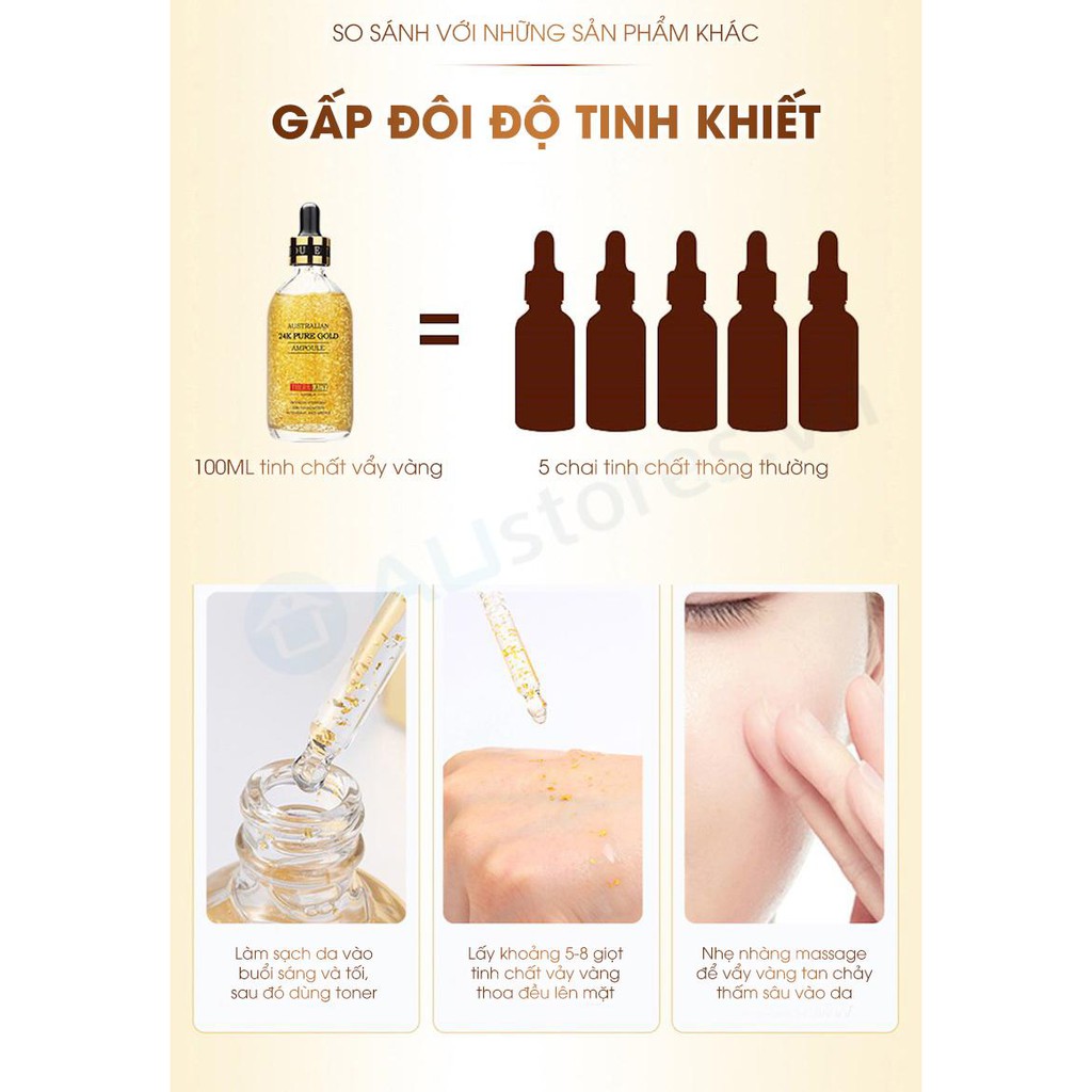 [CHÍNH HÃNG] Serum Tinh Chất Vàng 24k Pure Gold Ampoule Thera Lady 100ml (Date mới nhất) - Xuất xứ Úc | BigBuy360 - bigbuy360.vn