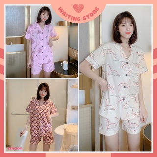 Đồ Bộ Pijama Cộc Mặc Nhà, Bộ Ngủ Nữ Cộc Nhiều Màu Dễ Thương CCCP11