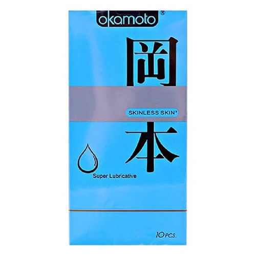 HÀNG CAO CẤP -  [SỐC][CHÍNH HÃNG 100%]Bao cao su Okamoto Skinless Skin Super Lubricated (10 Bao), Nhật Bản, BCS Siêu mỏn