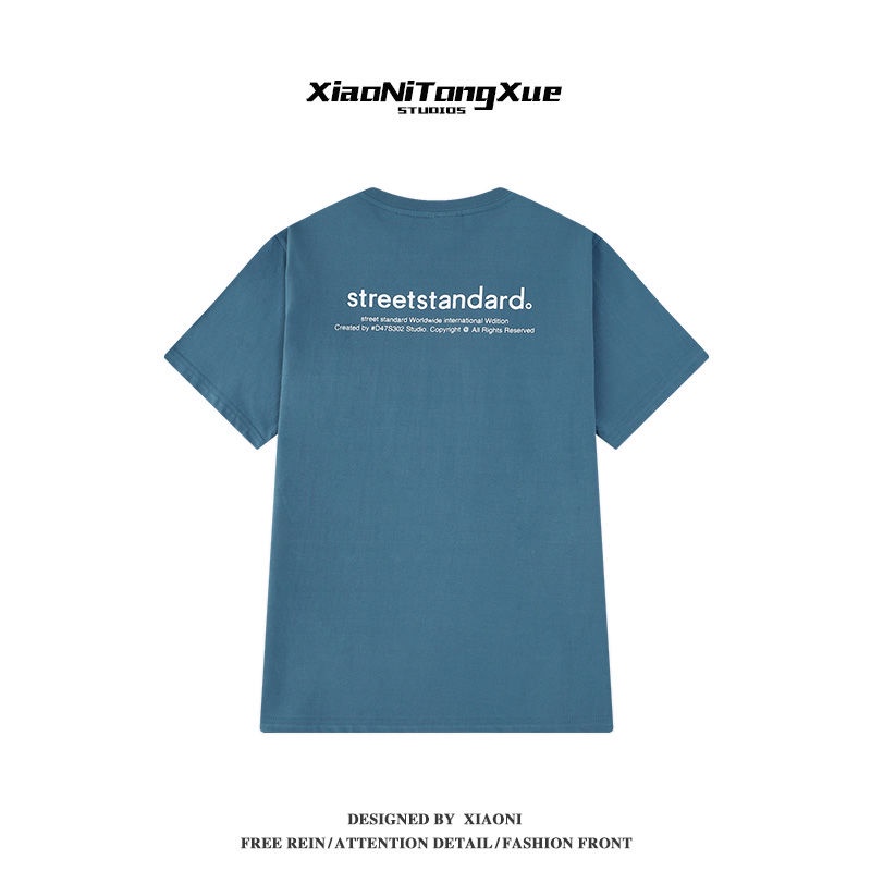 COZOK Áo Thun Tay Ngắn Dáng Rộng In Chữ Thời Trang Trẻ Trung