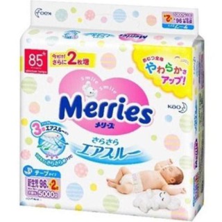 Bỉm dán/ quần merries các size nb90+6/s82+6/m64+4/m58+6/l44+6/xl38+6 nana