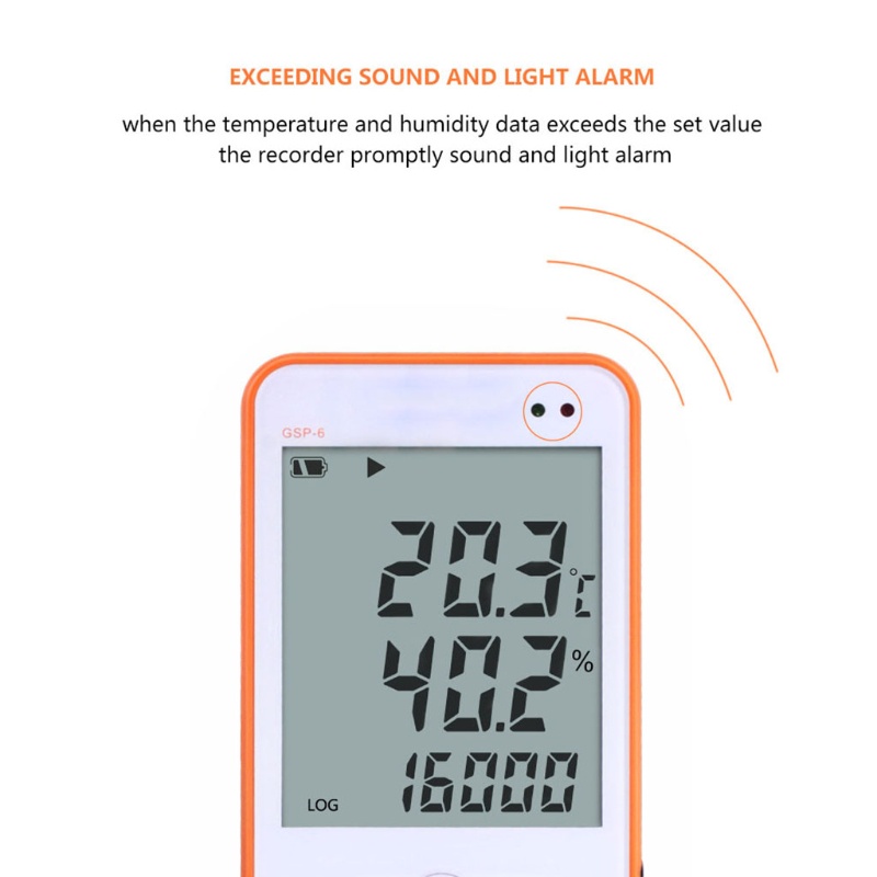 Máy ghi dữ liệu nhiệt độ và độ ẩm USB GSP-6 có độ chính xác cao