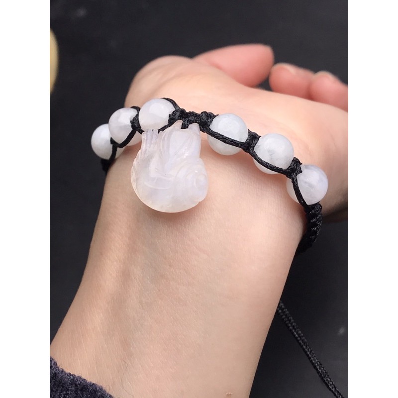 vòng tay moonstone handmade mix hồ ly xinh xắn