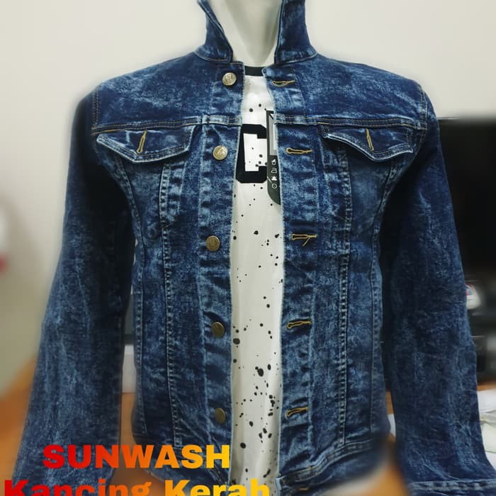 Áo Khoác Jeans Nam Tay Ngắn In Hình Cá Tính Thời Trang W T By654