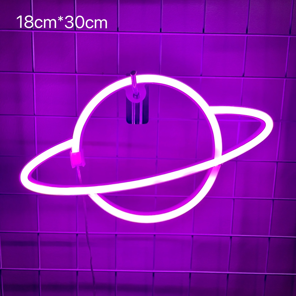Đèn LED Neon SIÊU TO Decor Phòng Ngủ Tặng Kèm Móc Treo đèn Decor đèn neon treo tường Quán Bar Chill Sunmet