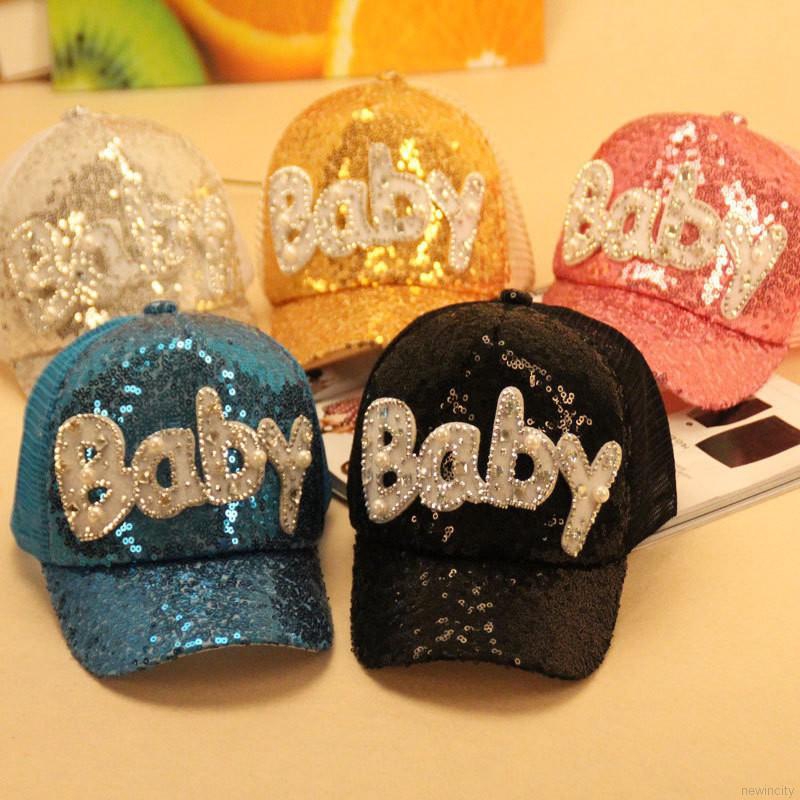 Mũ snapback đính cườm cho bé trai và bé gái