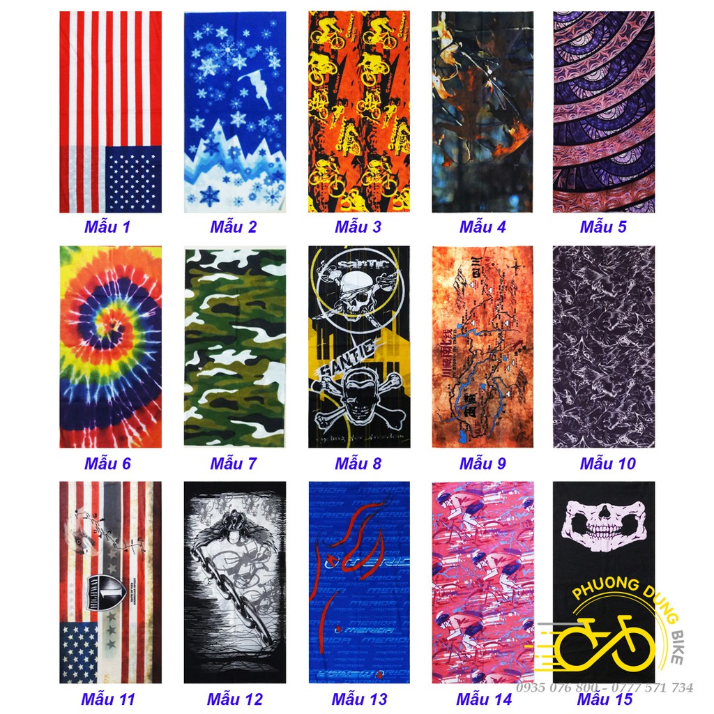 Khăn đa năng đi phượt, đi đường xa, đi xe đạp