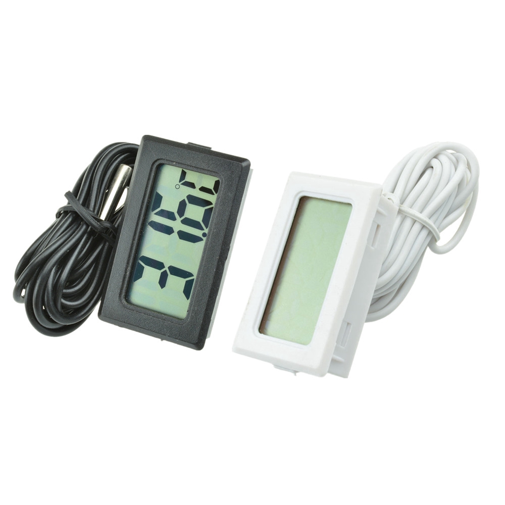 Máy đo nhiệt độ pcbfun màn hình LCD nhỏ kỹ thuật số hiển thị nhiệt kế với đầu dò 2M cho tủ lạnh