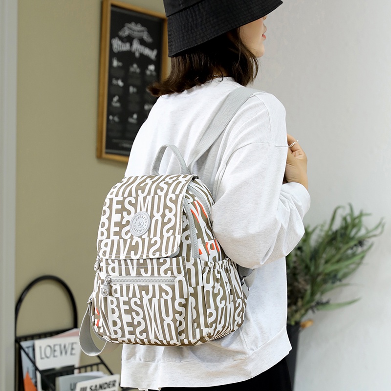 Ba lô vải nylon siêu nhẹ cỡ lớn phong cách anh quốc