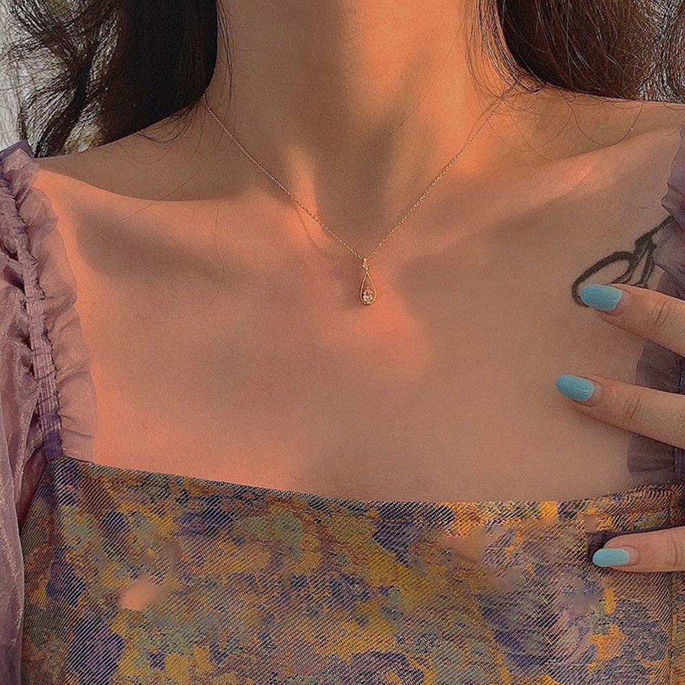 Vòng cổ Đính Đá Zircon Phong Cách Pháp
