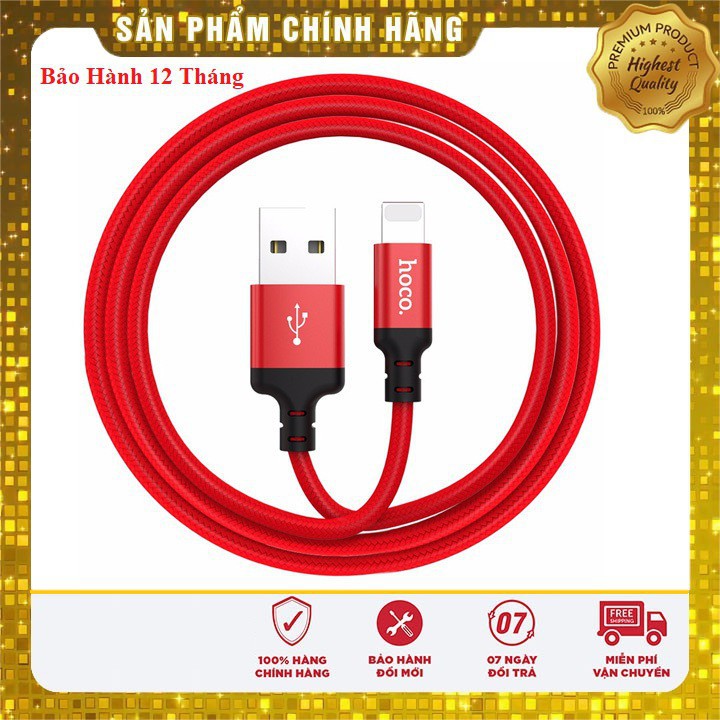 Cáp Sạc Nhanh Hoco X14 dài 1m,2m - Tích hợp Lighting/Android Microd/Type C,dây sạc bọc dù Chính Hãng