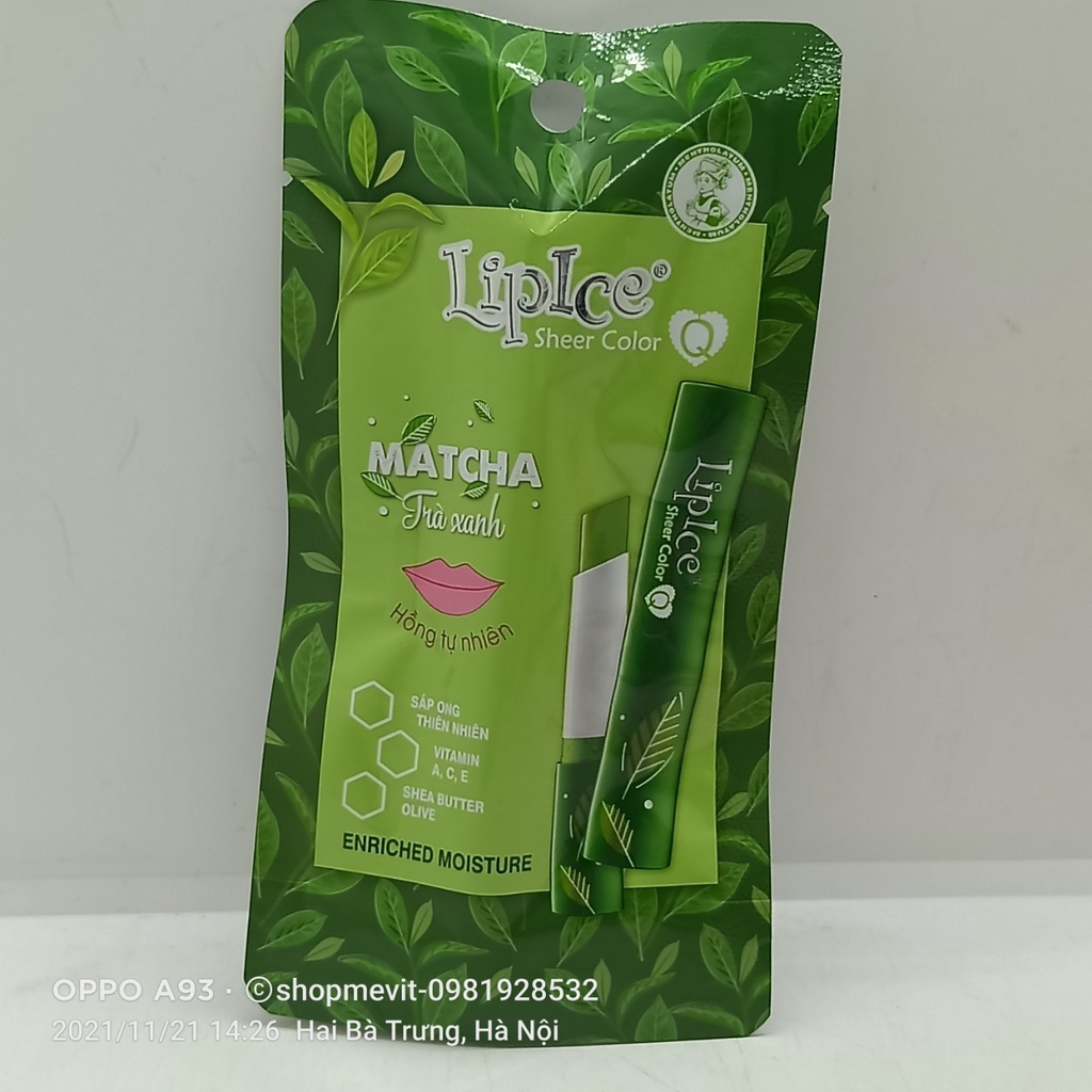 Son dưỡng có màu Lipice Sheer color trà xanh