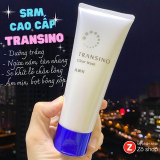 Sữa rửa mặt dưỡng trắng, ngăn ngừa nám/ tàn nhang, se khít lỗ chân lông - Transino Clear Wash