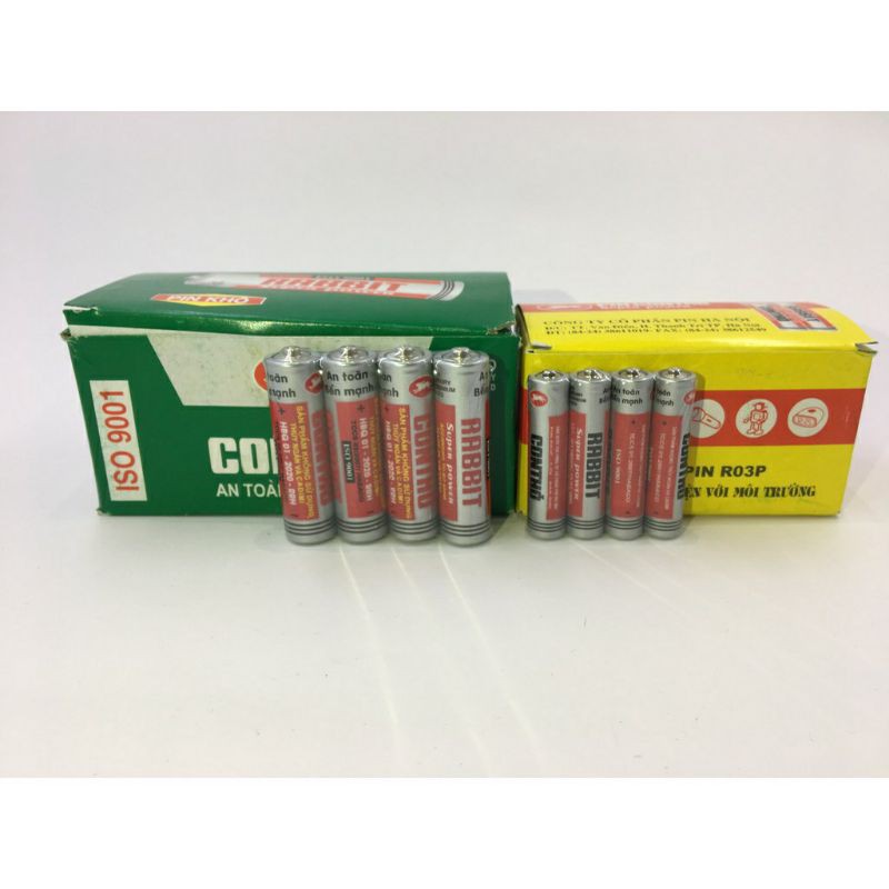 Pin Khô Con Thỏ Tiểu/Nhỡ/Đại 1 Đôi