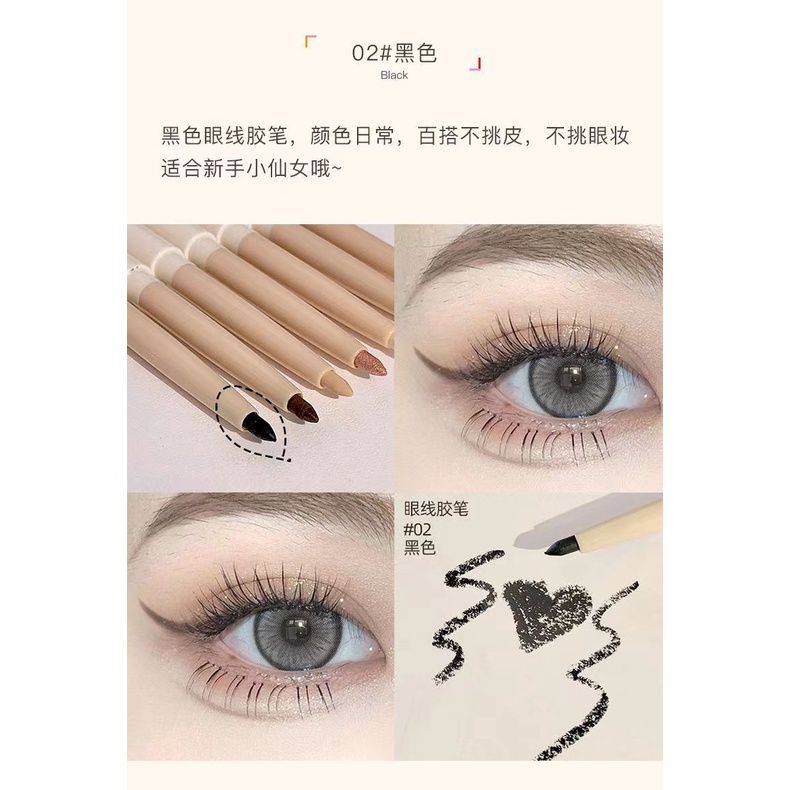 Bút Kẻ Mắt Siêu Mịn Chống Thấm Nước Chống Thấm Mồ Hôi Lâu Trôi Không Nhòe Làm Sáng Da