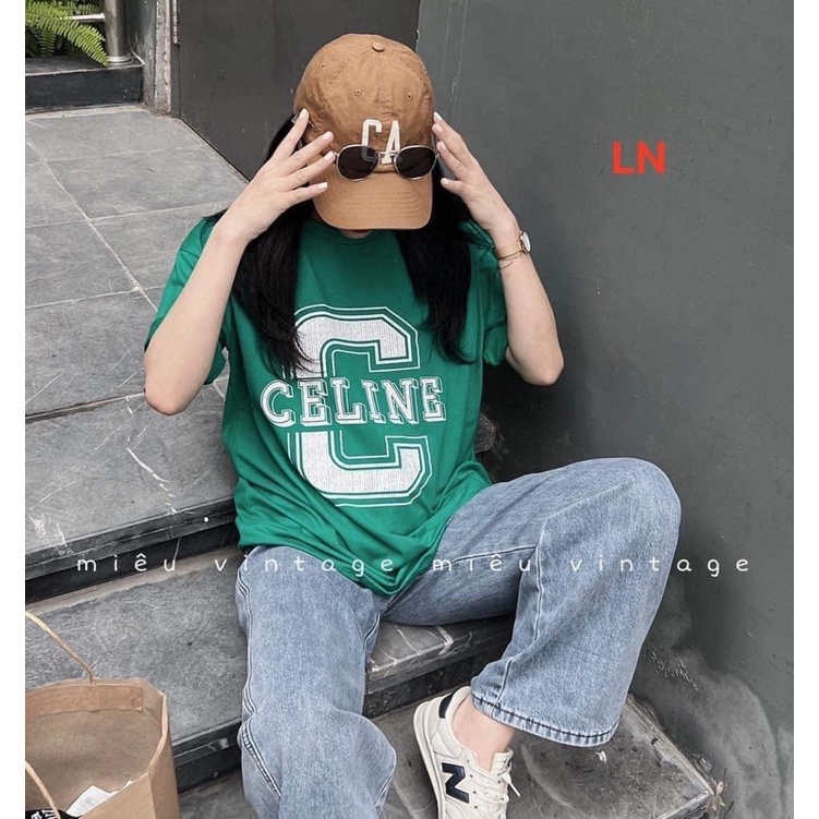 Áo phông chữ C celin DA6