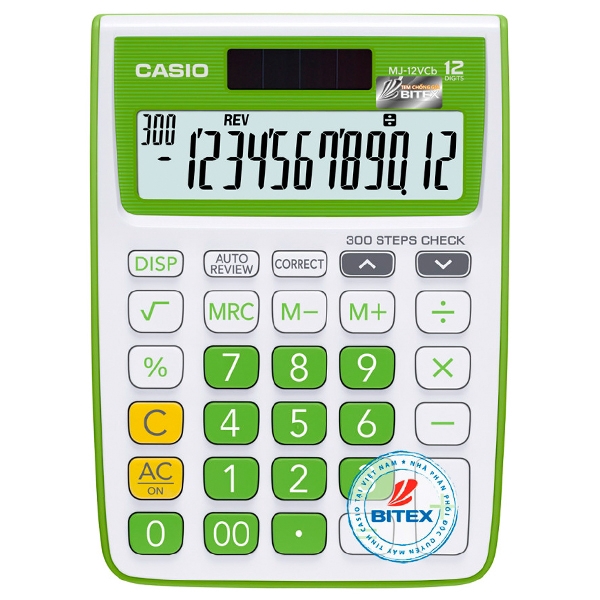 Máy Tính Văn Phòng Casio MJ 12VCB-GN