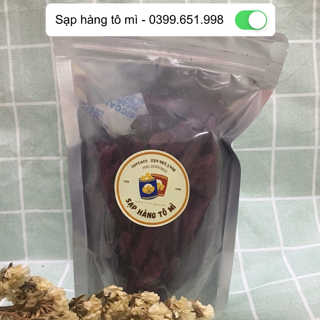 500g Khoai lang tím sấy sợi HÀNG NGUYÊN  ĐÀ LẠT /-li FREE SHIP /-li  Giòn, ngon, ngọt tự nhiên