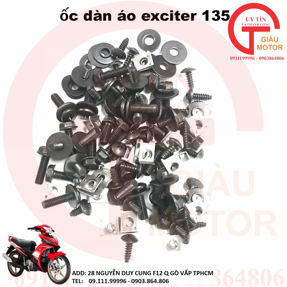 BỘ ỐC DÀN ÁO CHO XE EXCITER 135