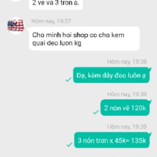 Combo 2 nón vẽ 40cm+ 3 nón trắng trơn 40cm