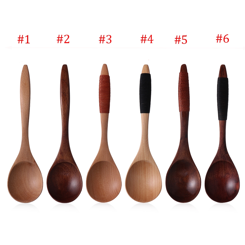 New Japanese Teaspoon Cooking Utensil Kitchen Wooden Spoon