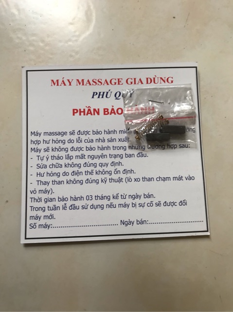 MÁY MASSAGE  PHÚ QUÝ(massage tiệm tóc)