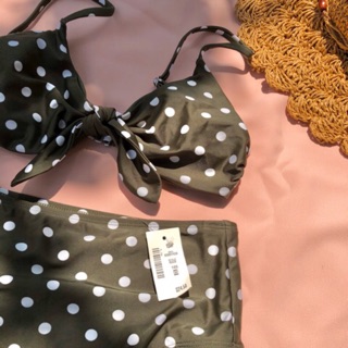 Bikini cạp cao xuất dư xịn chấm bi size M L XL